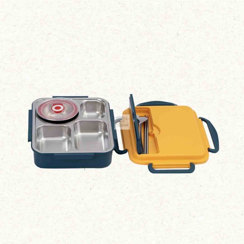 HỘP CƠM INOX 1 TẦNG 4 NGĂN